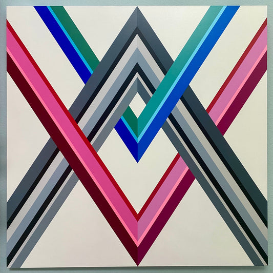 Geometric abstract painting